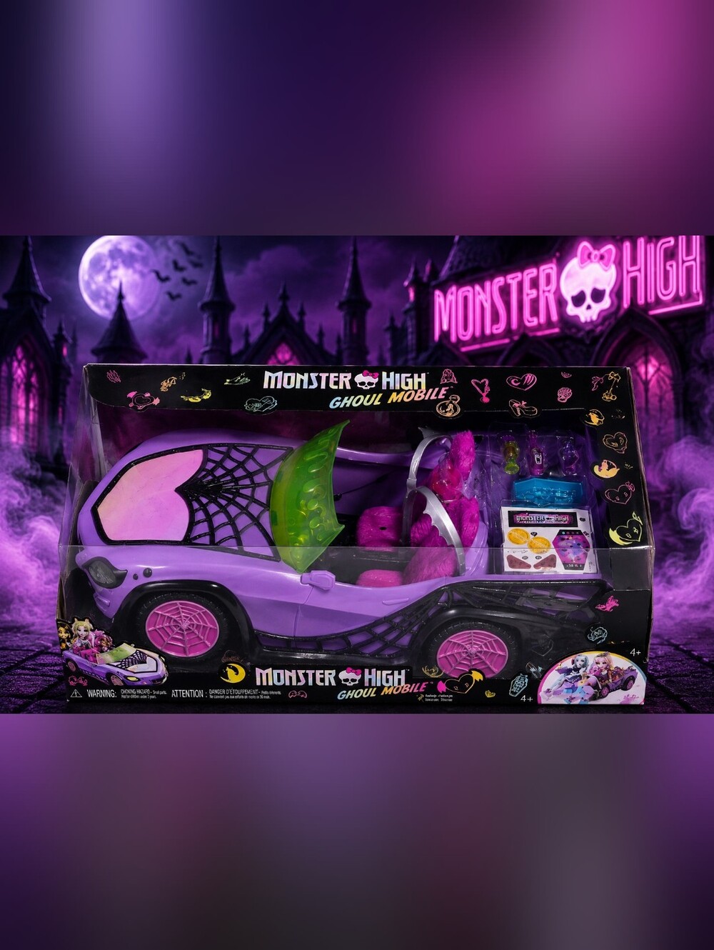 Monster High Ghoul Mobile Vehicle Playset Mattel Draculaura Car Accessories NIB